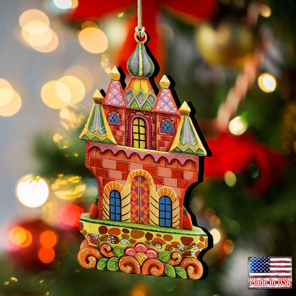 Fairy Castle Wooden Ornaments Christmas by G. DeBrekht - Christmas Decor - 8153315-2