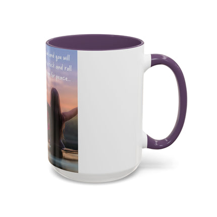 Ageless Hippie Soul Mug | 15oz Accent Cup with Peaceful Watercolor