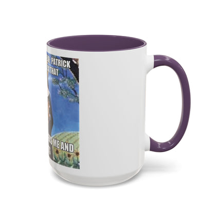 Saint with Cats Coffee Mug – "No One Remembers Me and My Cats" Accent Mug