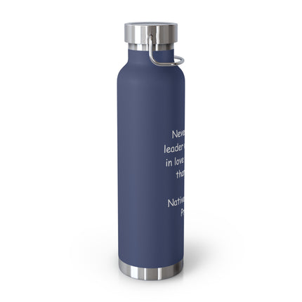 Copper 22oz Vacuum Bottle — "Never Follow a Leader…" Native American Proverb Inspirational Bottle