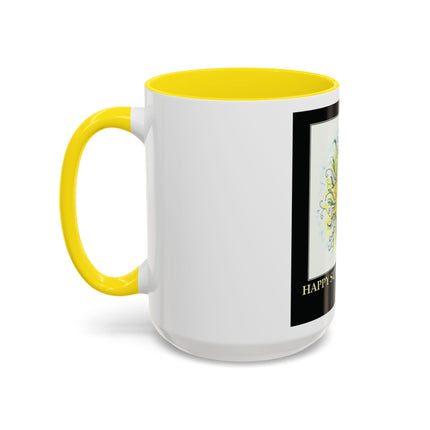 Happy Summer Solstice Coffee Mug — Sun Illustration Accent Mug (11/15oz)