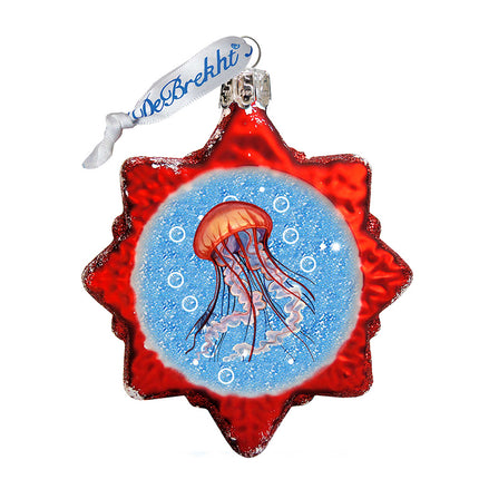 Jellyfish Mercury Glass Ornament by G. DeBrekht - Coastal Holiday Decor - 777378-4