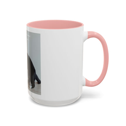 Cat Hug Coffee Mug – "Marriage is an Endless Sleepover" Accent Mug