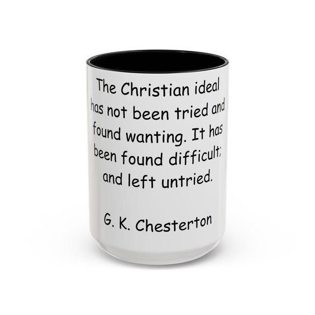 Chesterton Quote Mug - Inspirational Ceramic, 15oz