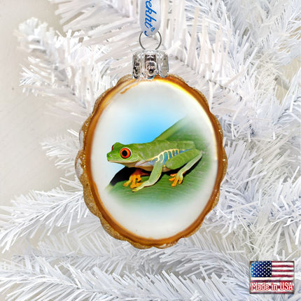 Frog Mercury Glass Ornament by G. DeBrekht - Wildlife Holiday Decor - 776281-1