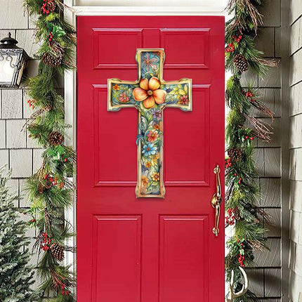 Blossom Cross Holiday Door Decor by G. Debrekht - Easter Spring Decor - 8688165H-4