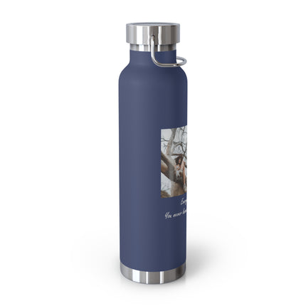 BYOB Copper Vacuum Insulated Water Bottle - 22oz - Bring Your Own Book Design
