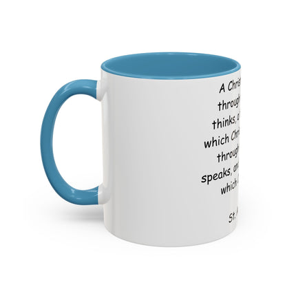 Inspirational St. Augustine Coffee Mug - Colored Accent - Perfect Gift for Christians - 11oz