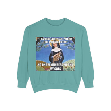 Humorous Unisex Sweatshirt - "No One Remembers Me and My Cats"
