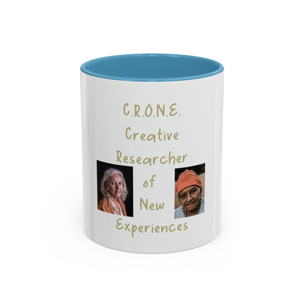 CRONE Coffee Mug – "Creative Researcher of New Experiences" Accent Ceramic Mug (11/15 oz)