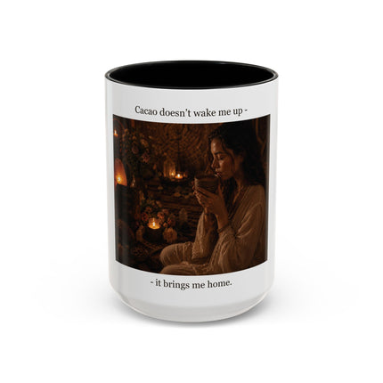 Cacao Brings Me Home Accent Coffee Mug – Cozy Ritual Hot Chocolate Gift (11/15oz)