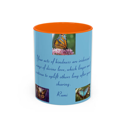 Inspirational Butterfly Coffee Mug – Rumi Quote – 11oz