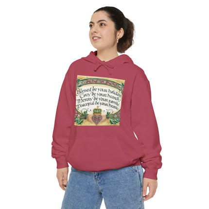 Celtic Holiday Hoodie — "Blessed be your holidays" Cozy Family Christmas Sweatshirt