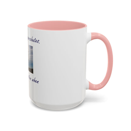 Parachute Minds Coffee Mug — "Minds are like parachutes. They only function when open."