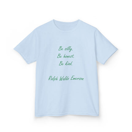 Inspirational Kids Tee - "Be Silly, Be Honest, Be Kind"