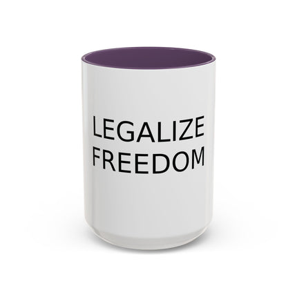 Legalize Freedom Accent Coffee Mug – Colored Handle 11/15oz