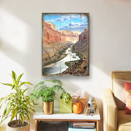 Canyon River Art Wooden Wall Art by Nature Wonders - Nature Wildlife Decor  - 95279B-2