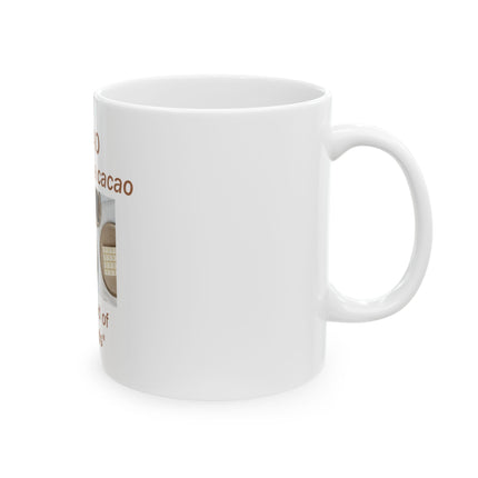 Cacao "The Food of the Gods" Ceramic Mug – Botanical Chocolate Lover Gift (11oz/15oz)