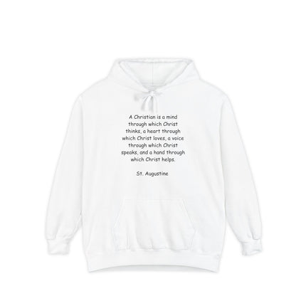 Inspirational St. Augustine Quote Hoodie — Christian Faith Prayer Pullover