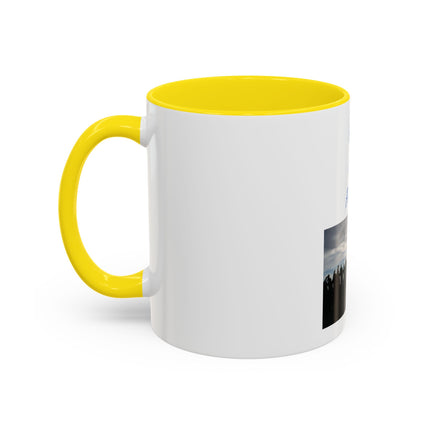 Pray for Peace Accent Coffee Mug — Inspirational Religious Prayer Mug (11/15oz)