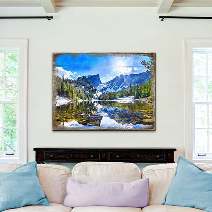 Forest Mountains Art Wooden Wall Art by Nature Wonders - Nature Wildlife Decor  - 95237B-0