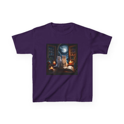 Mystical Cats Kids Tee – Heavy Cotton – Whimsical Animal Design