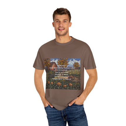 Samhain Tee – Unisex Garment-Dyed Shirt with Pumpkin Spice Wit