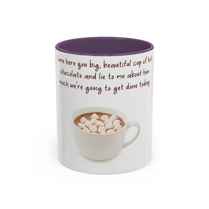 Funny Hot Chocolate Mug – “Lie to Me” Accent Ceramic – 11oz