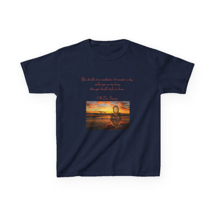 Zen Quote Kids Tee – Heavy Cotton Shirt for Calm & Curiosity