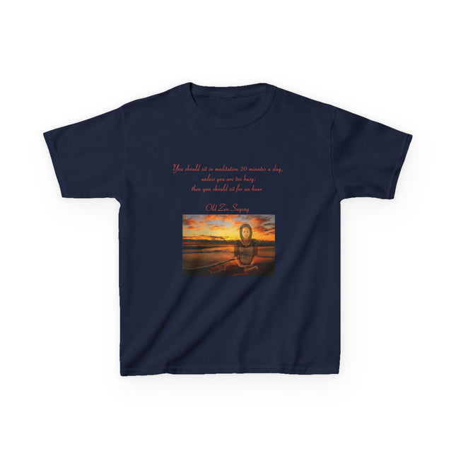 Zen Quote Kids Tee – Heavy Cotton Shirt for Calm & Curiosity
