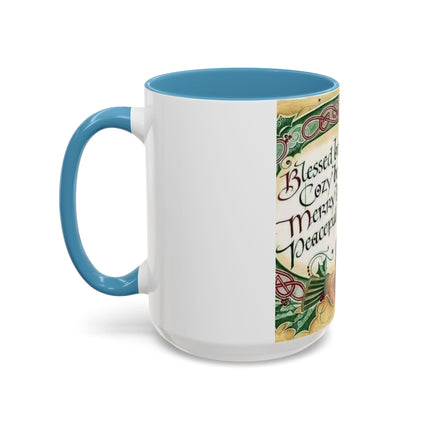 Celtic Holiday Blessings Mug – 15oz Accent for Cozy Gatherings