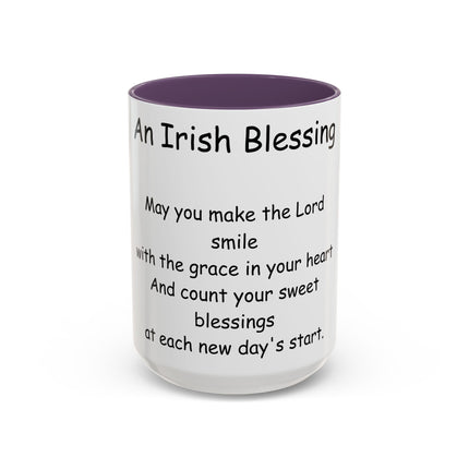 Irish Blessing Accent Mug | 15oz Ceramic Gift for Friends & Family