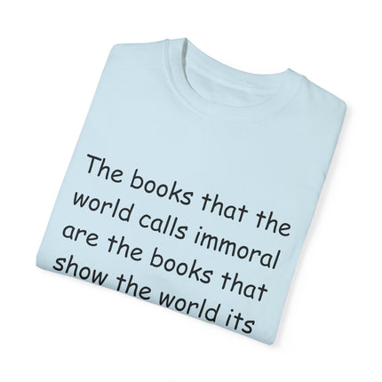 Oscar Wilde Quote Tee – “Books the World Calls Immoral” – Unisex Fit