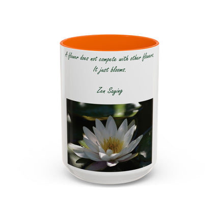 Zen Blossom Coffee Mug - Inspirational Nature Quote - 15oz