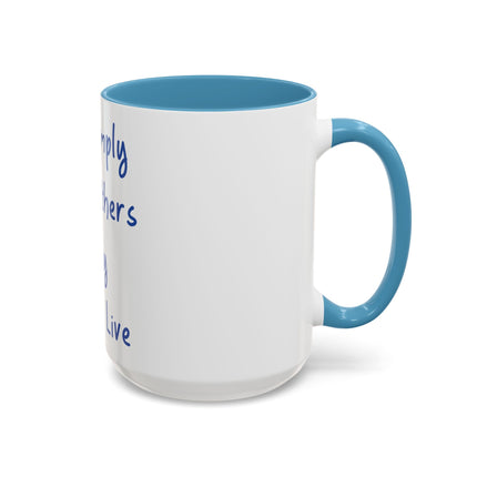 Live Simply Accent Mug – 15oz Ceramic Cup for Mindful Living