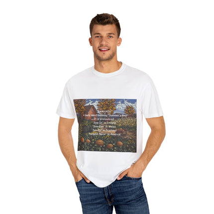 Samhain Tee – Unisex Garment-Dyed Shirt with Pumpkin Spice Wit