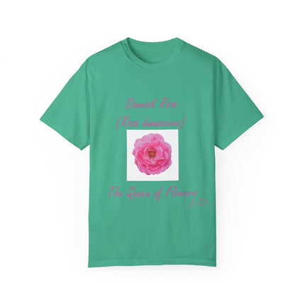 Damask Rose Unisex T-shirt - The Queen of Flowers Design