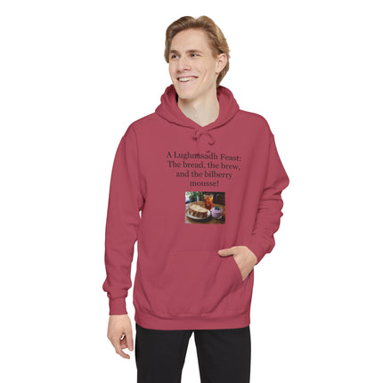 Lughnasadh Feast Hoodie — “A Lughnasadh Feast: The bread, the brew, and the bilberry mousse!”