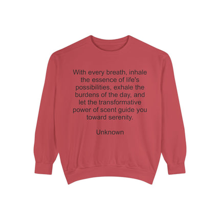 Breath & Serenity Sweatshirt — Inspirational Quote Crewneck