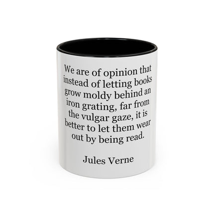 Jules Verne Quote Coffee Mug — Literary Quote Accent Mug (11/15oz)