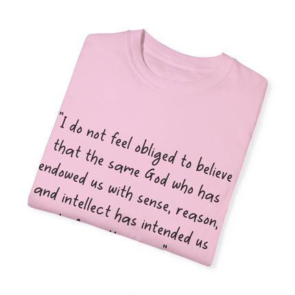 Galileo Quote T-Shirt – Unisex Garment-Dyed Tee for Free Thinkers