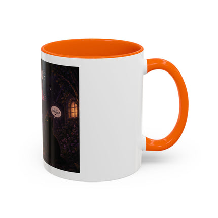 Halloween Ghost Coffee Mug — “Boo is just hello in ghost language” Accent Mug