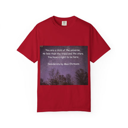 Unisex Inspirational T-Shirt - "You Are a Child of the Universe" Design