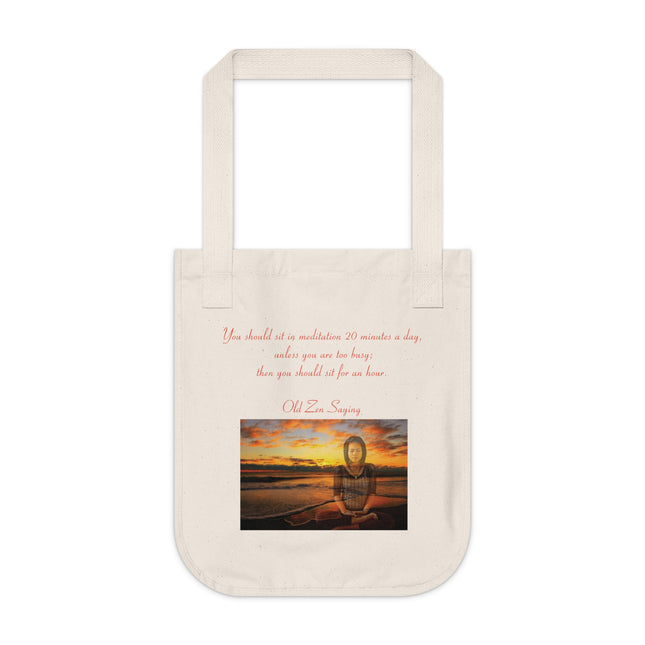 Mindfulness Quote Tote – Organic Canvas Bag for Yoga Lovers