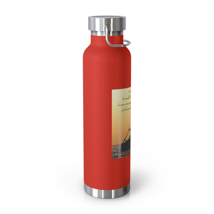 Inspirational Copper Vacuum Insulated Bottle | 22oz Travel Mug for Adventure Lovers