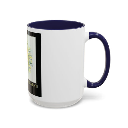 Happy Summer Solstice Coffee Mug — Sun Illustration Accent Mug (11/15oz)