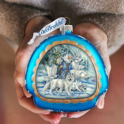 Cool Winds Father Winter Glass Ornament by J. Bergsma - Christmas Decor - 756-862-JB-2