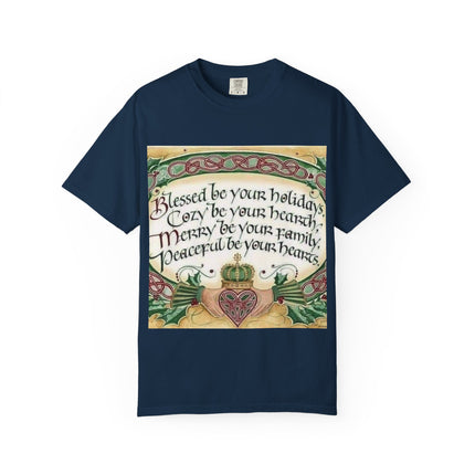 Blessed Be Your Holiday Unisex Garment-Dyed T-Shirt