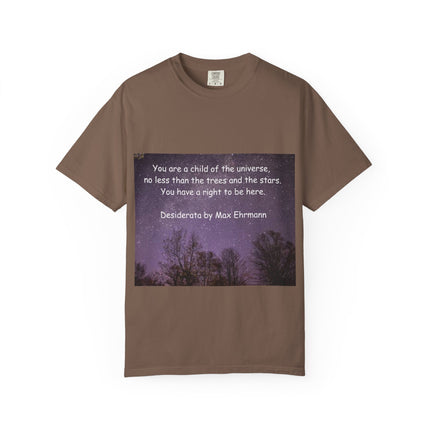 Unisex Inspirational T-Shirt - "You Are a Child of the Universe" Design