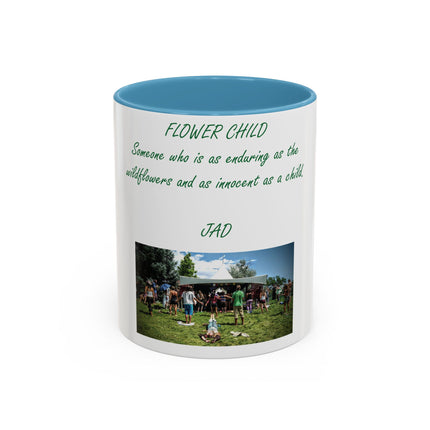 Flower Child Accent Coffee Mug - 11 oz Inspirational Gift